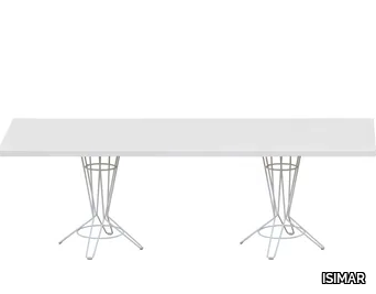 NOSTRUM - Rectangular steel garden table _ ISIMAR