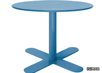 ANTIBES - Round galvanized steel garden side table _ ISIMAR