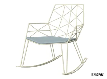 MITJORN - Rocking steel garden armchair _ ISIMAR