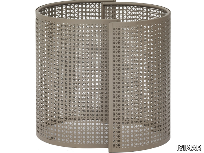 ARENA - Low galvanized steel garden vase _ ISIMAR