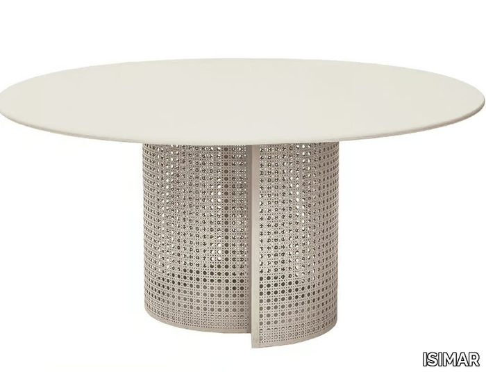 ARENA - Round galvanized steel garden side table _ ISIMAR