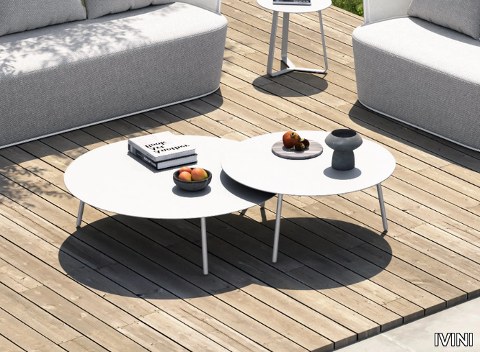 BOLERO 93238I/93298II - Round low aluminium garden side table _ IVINI