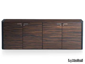 DE_SYMETRIA - Low wooden office storage unit with hinged doors _ i 4 Mariani