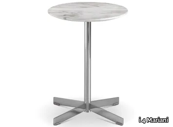 OYSTER - Round and high side table with marble top _ i 4 Mariani