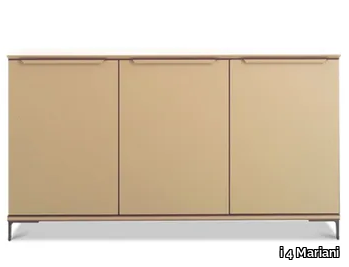 PASO DOBLE - Low tanned leather covered office storage unit with hinged doors _ i 4 Mariani