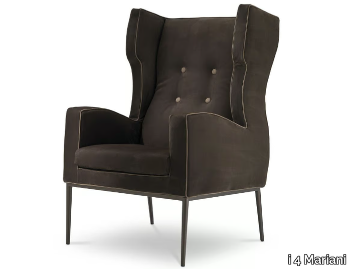 CASSANDRA - Leather armchair with armrests _ i 4 Mariani