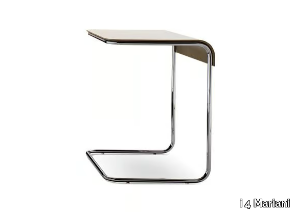 ADD_LOOK - Tanned leather and steel high side table _ i 4 Mariani