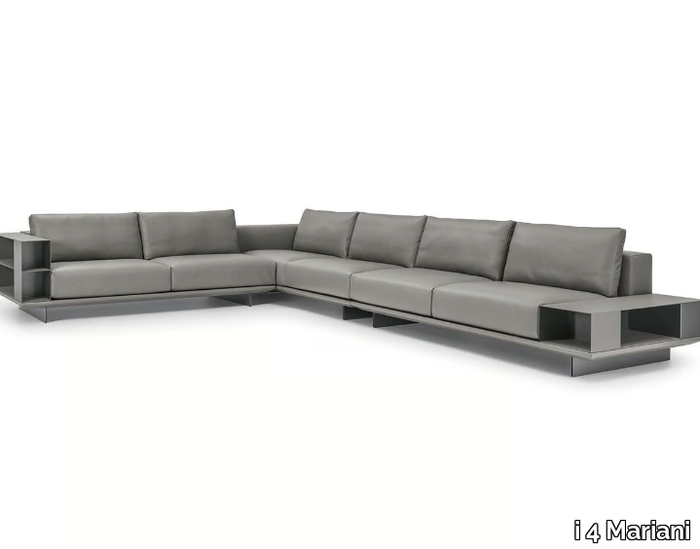 ASSO - Modular leather sofa with storage space _ i 4 Mariani