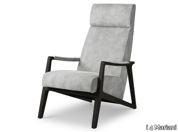 BARLEY - Leather armchair with armrests _ i 4 Mariani