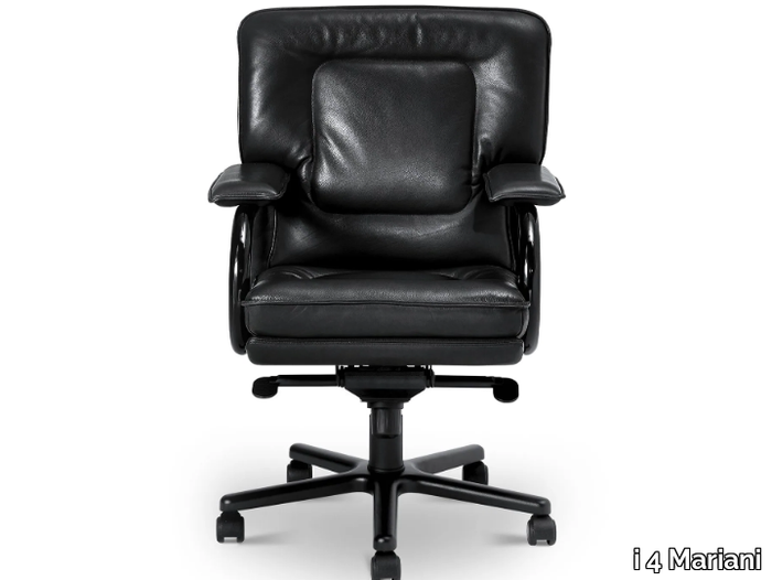 BIG - Leather executive chair with castors _ i 4 Mariani
