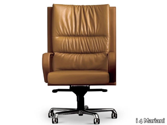 GINZA - Swivel leather executive chair with armrests _ i 4 Mariani