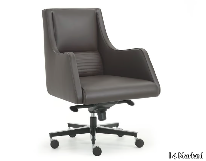 IBIS - Swivel leather executive chair with castors _ i 4 Mariani