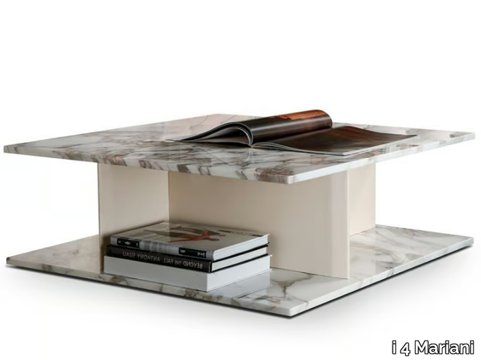 PARK - Square marble coffee table with storage space _ i 4 Mariani