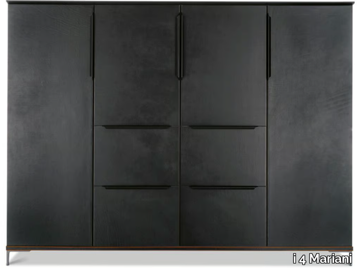 PASO DOBLE - Tall leather covered office storage unit with drawers _ i 4 Mariani