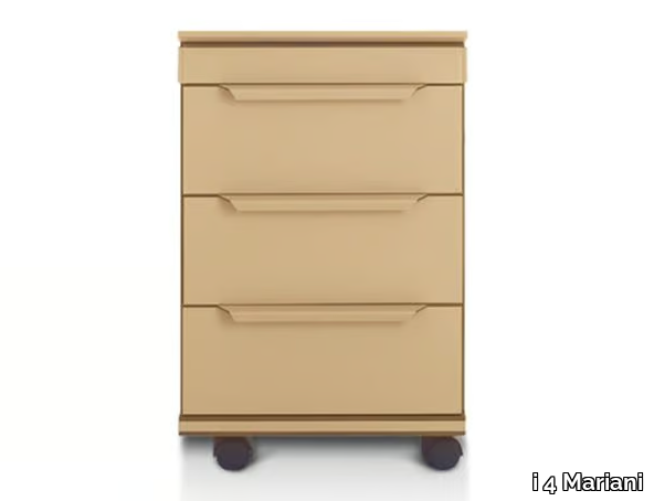 PASO DOBLE - Tanned leather covered office drawer unit with castors _ i 4 Mariani