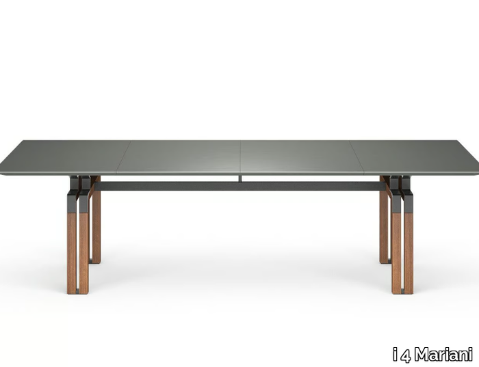 PASO DOBLE - Rectangular meeting table with leather covered top _ i 4 Mariani