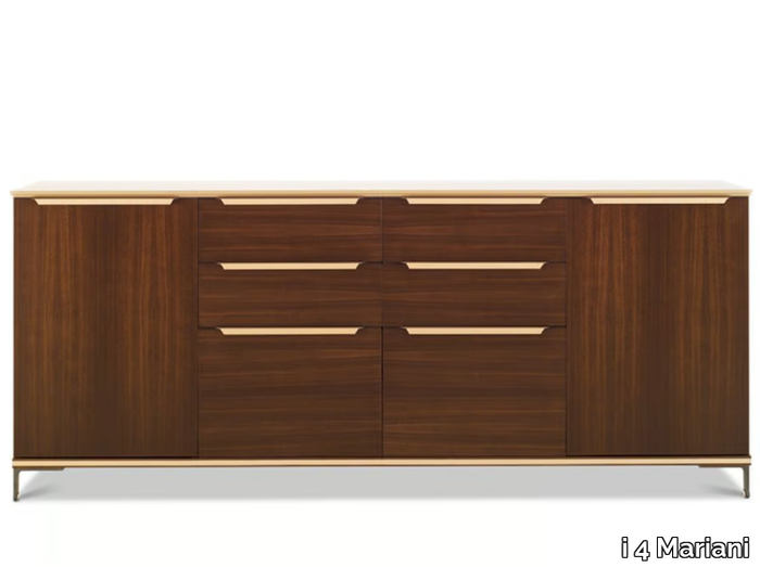 PASO DOBLE - Low wooden office storage unit with drawers _ i 4 Mariani