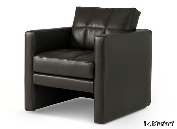 QUEBEC - Leather armchair with armrests _ i 4 Mariani