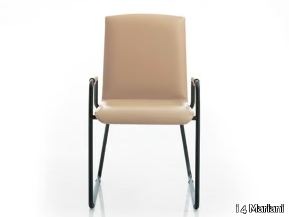 WING - Sled base leather chair _ i 4 Mariani