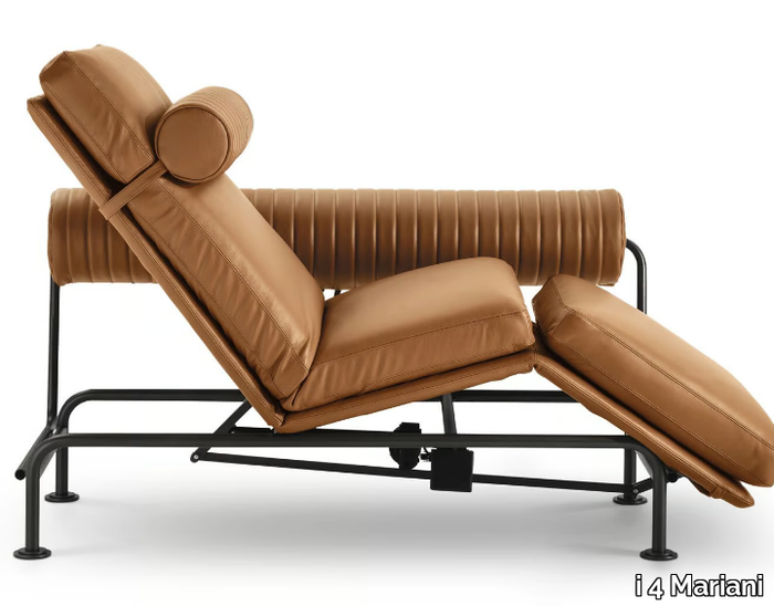 UP & DOWN - Leather chaise longue / day bed _ i 4 Mariani