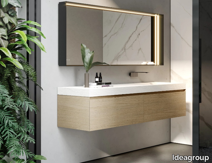 CUBIK 17 - Wall-mounted vanity unit with drawers _ Ideagroup