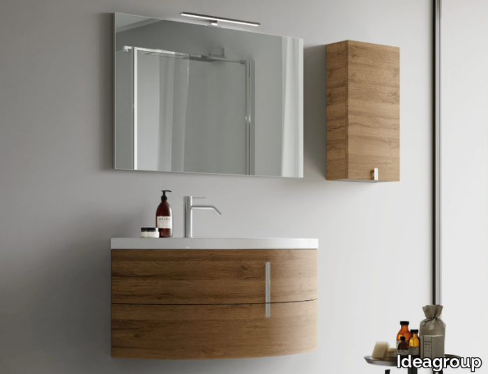 MOON COMP M06 - Single wooden and ceramic vanity unit _ Ideagroup