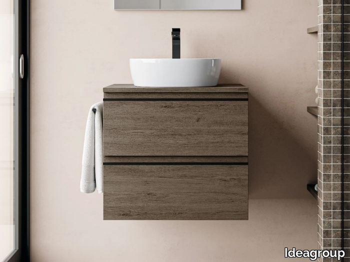 SYSTEM 03 - Wall-mounted vanity unit with drawers _ Ideagroup