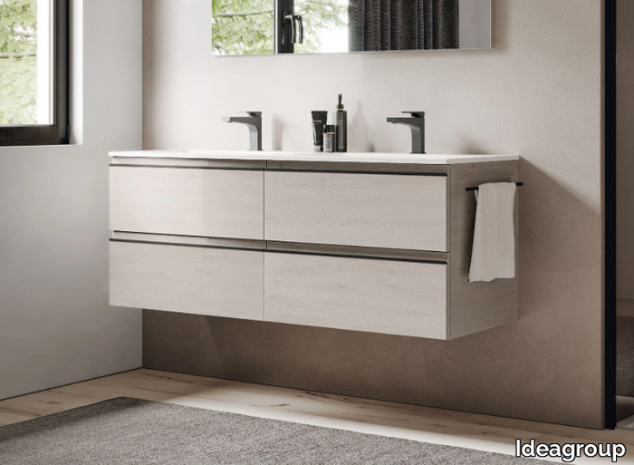 SYSTEM 06 - Wall-mounted vanity unit with drawers _ Ideagroup