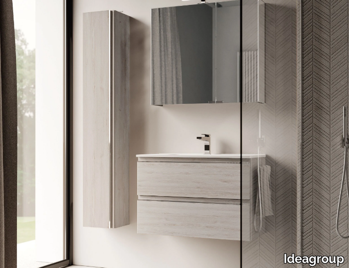 SYSTEM 08 - Wall-mounted vanity unit with drawers _ Ideagroup