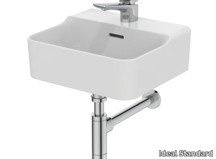 CONCA - T3695 - Rectangular wall-mounted ceramic handrinse basin _ Ideal Standard