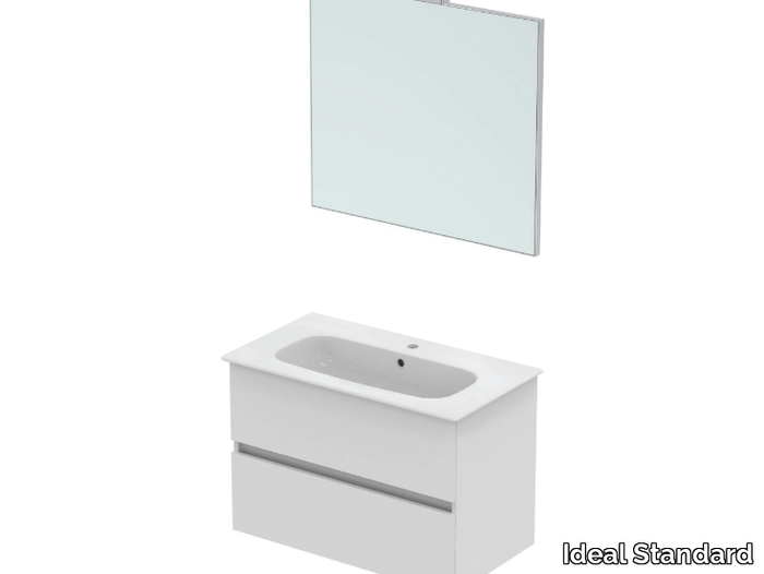 SMART COMPOSITIONS - Vanity unit with mirror and integrated washbasin _ Ideal Standard