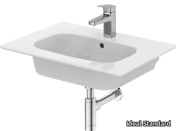 I.LIFE A - T4619 - Rectangular ceramic washbasin with overflow _ Ideal Standard