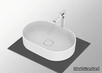 STRADA II - T2981 - Countertop oval ceramic washbasin _ Ideal Standard