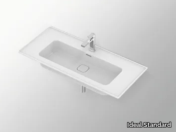 STRADA II - T3004 - Wall-mounted rectangular washbasin with overflow _ Ideal Standard