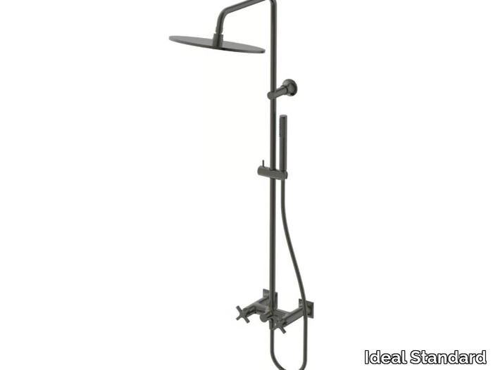 JOY NEO - BD158 - Wall-mounted shower panel with hand shower with overhead shower _ Ideal Standard