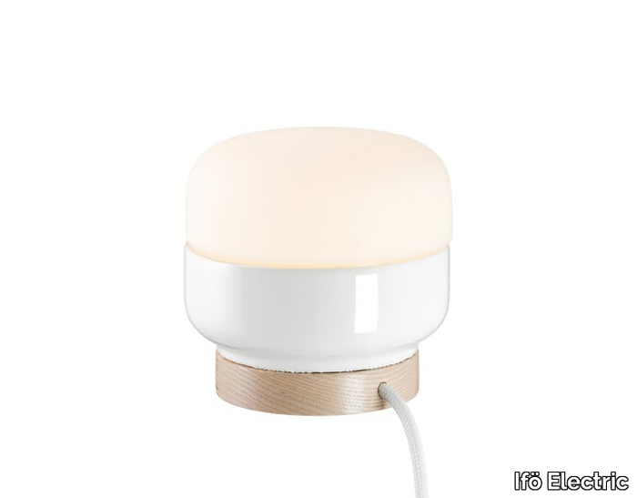 OHM 140 - Porcelain and opal glass table lamp _ Ifö Electric