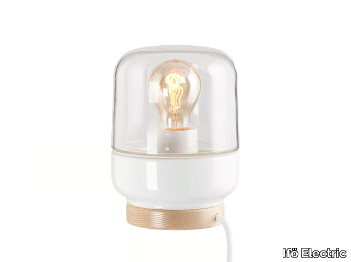 OHM 140 - Porcelain and opal glass table lamp _ Ifö Electric