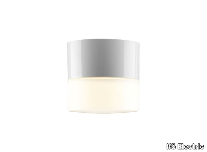 OPUS 100 - Opal glass and porcelain wall lamp / ceiling lamp _ Ifö Electric