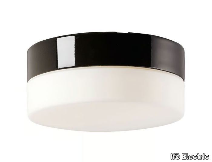 OPUS 200 - Opal glass and porcelain LED wall lamp / ceiling lamp _ Ifö Electric