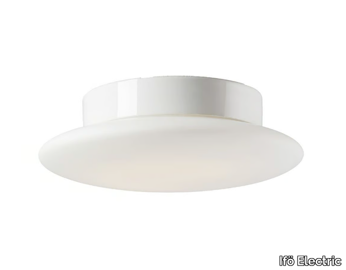 ATON CAIRO MEDIUM - Opal glass and porcelain LED wall lamp / ceiling lamp _ Ifö Electric