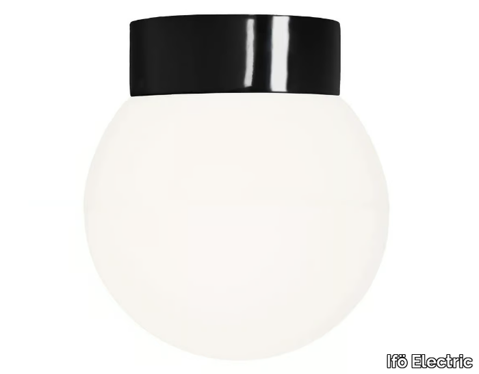 CLASSIC GLOBE - Matt opal glass and porcelain LED wall lamp / ceiling lamp _ Ifö Electric