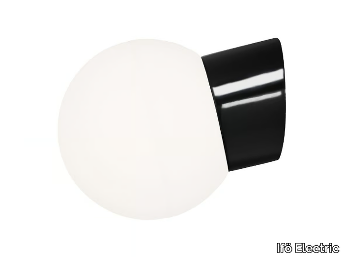 CLASSIC GLOBE - Matt opal glass and porcelain wall lamp _ Ifö Electric