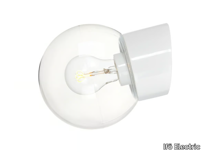 CLASSIC GLOBE - Glass and porcelain wall lamp _ Ifö Electric