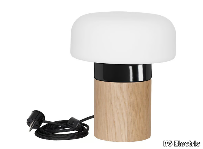 SOLENNE - LED wood and glass table lamp _ Ifö Electric