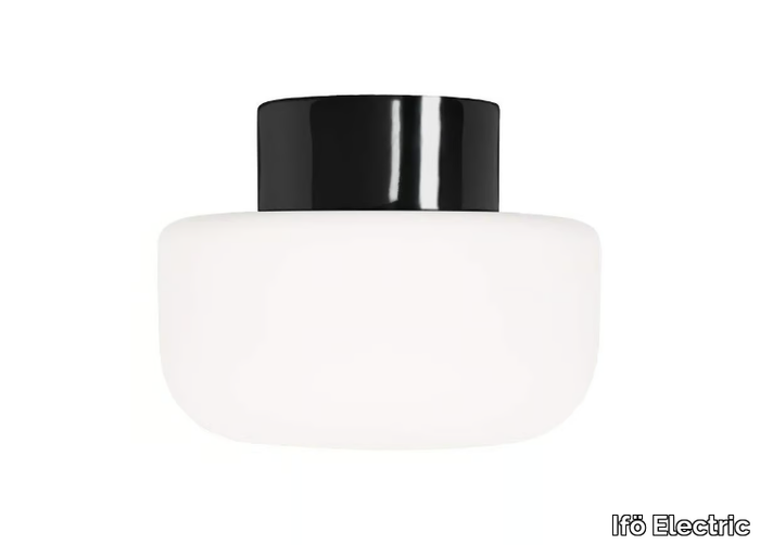 SOLENNE - Matt opal glass and porcelain LED wall lamp / ceiling lamp _ Ifö Electric