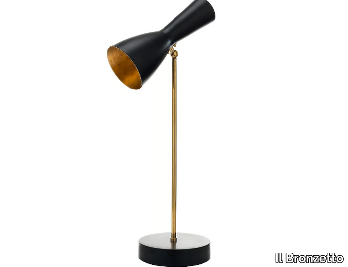 WORMHOLE 04 - Adjustable brass table lamp _ Il Bronzetto