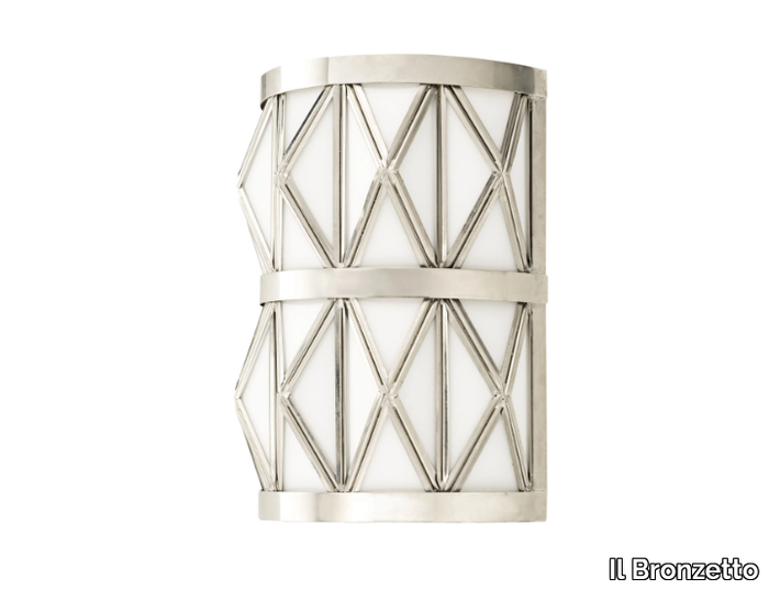 TIMELESS GEOMETRIA 157 - Glass and brass wall lamp _ Il Bronzetto