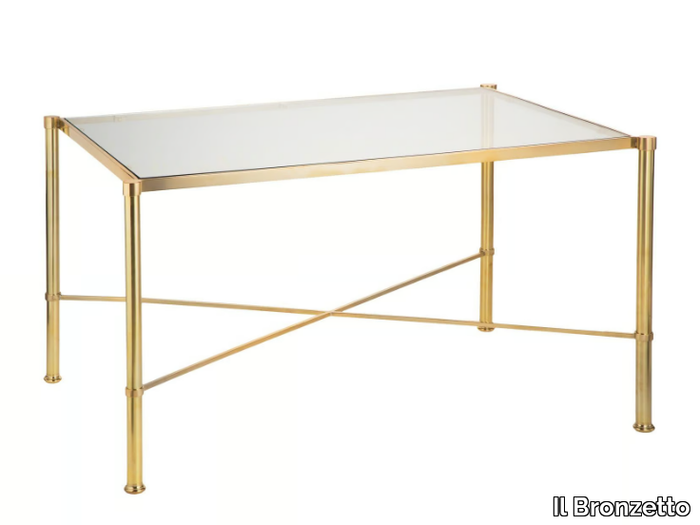 TIMELESS NOVECENTO 260 - Rectangular glass coffee table _ Il Bronzetto