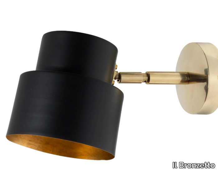 SATELLITE 03 - LED brass wall light with swing arm _ Il Bronzetto