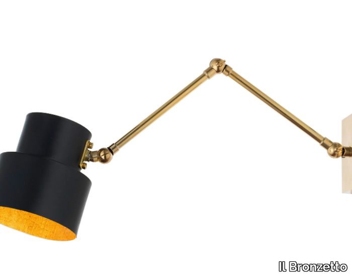 SATELLITE 03JOINT - Brass wall light with swing arm _ Il Bronzetto